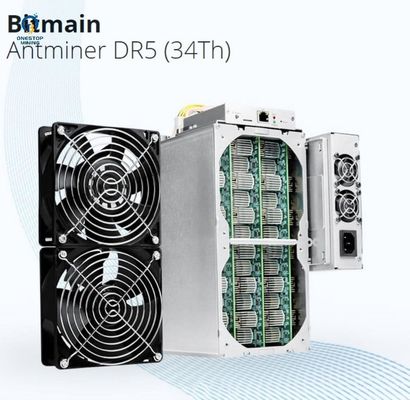 Hardware Blake256r14 cripto da mineração do RCI Decred de Bitmain Antminer DR5 34th/S 35o