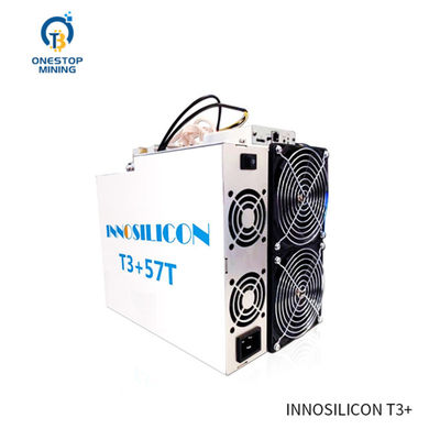 no mineiro conservado em estoque de Innosilicon T3+57t BTC Asic com fonte de alimentação 220v/110v