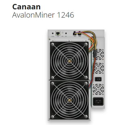 Mineiro Asic de Canaan AvalonMiner 1246 87T BTC Bitcoin