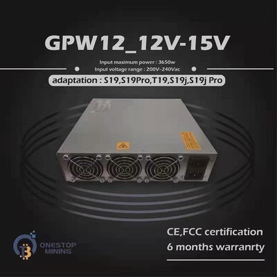 fonte de alimentação 3650W para a série de Bitmain S19 S19Pro S19J S19JPro S19A