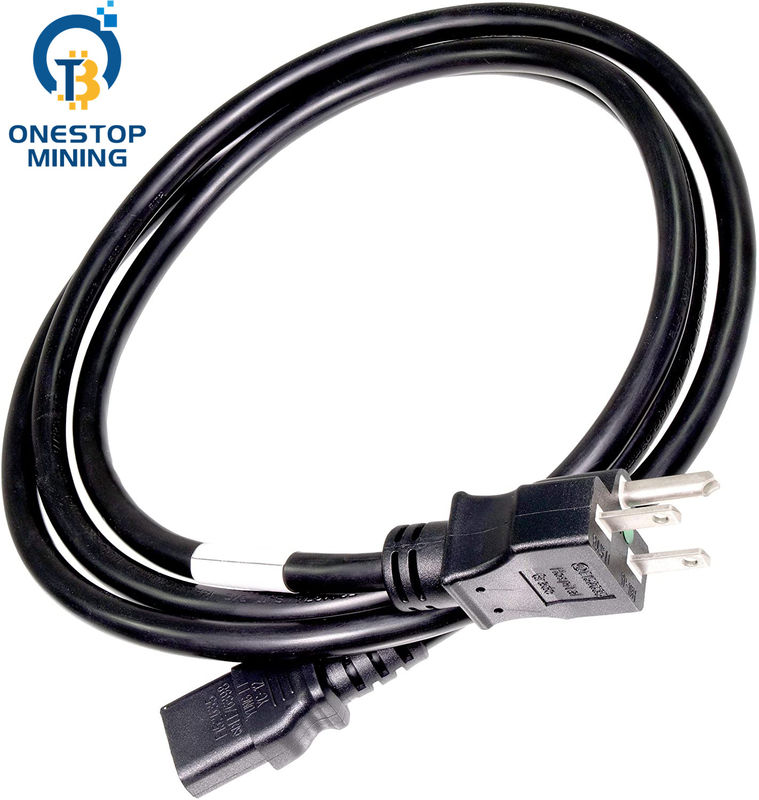 O mineiro Power Supply Cords de Asic da tomada da UE cabografa 1.5m 1.8m 2m